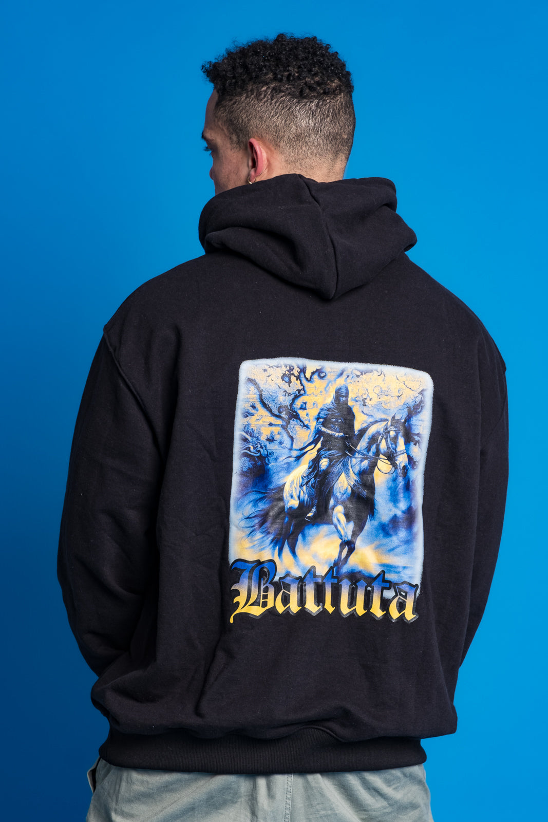 New Collection BATTUTA HOODIE BLACK