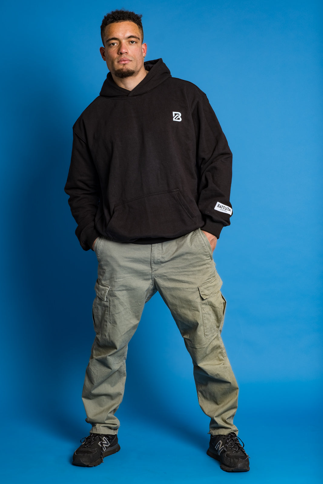 New Collection BATTUTA HOODIE BLACK