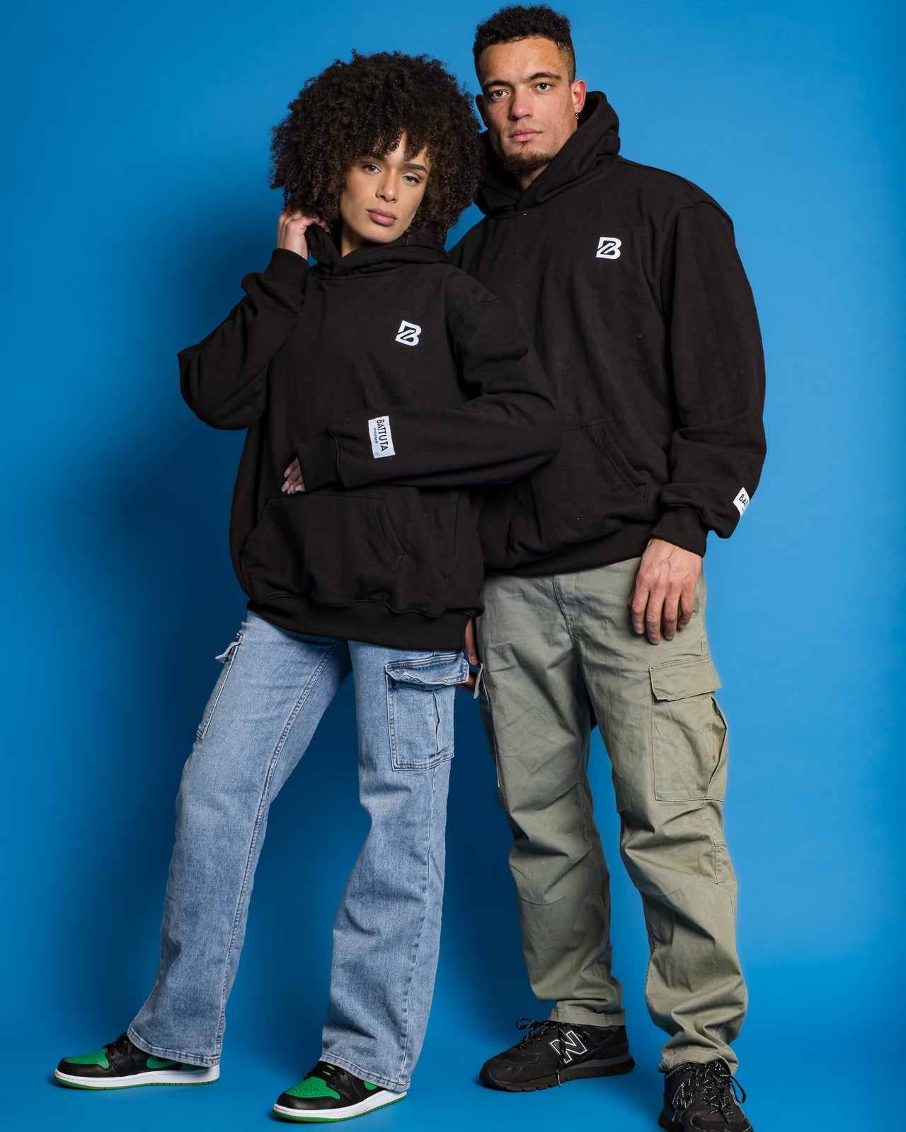 New Collection BATTUTA HOODIE BLACK