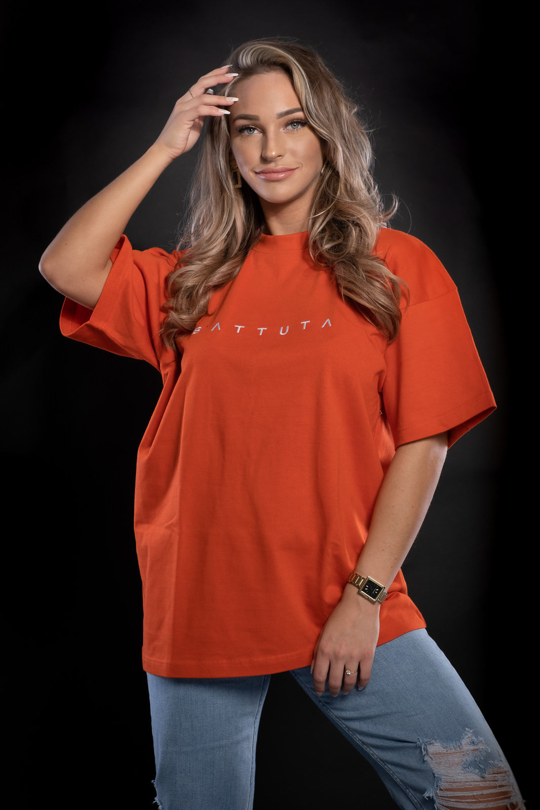 OVERSIZED LUXERY TEE ORANGE