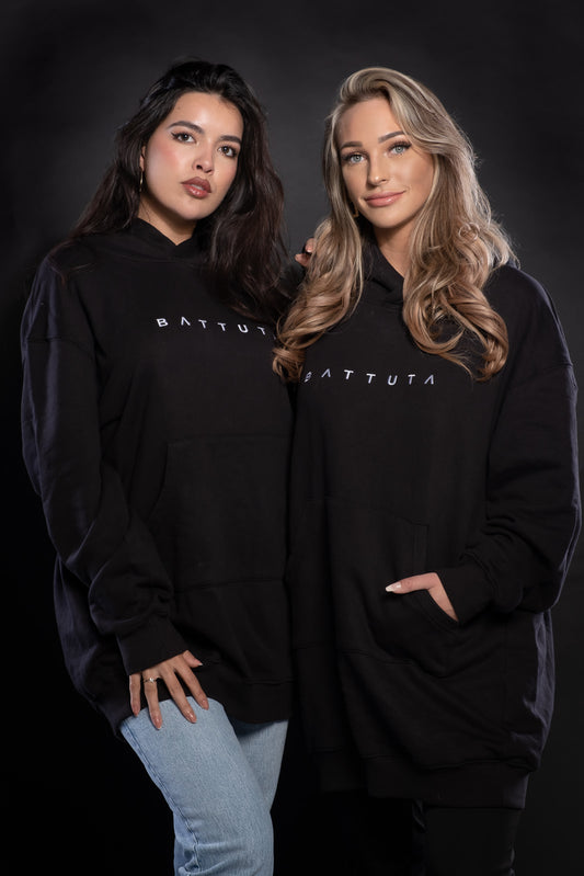 ULTRAHEAVYWEIGHT OVERSIZED LONG WOMEN HOODIE - BLACK